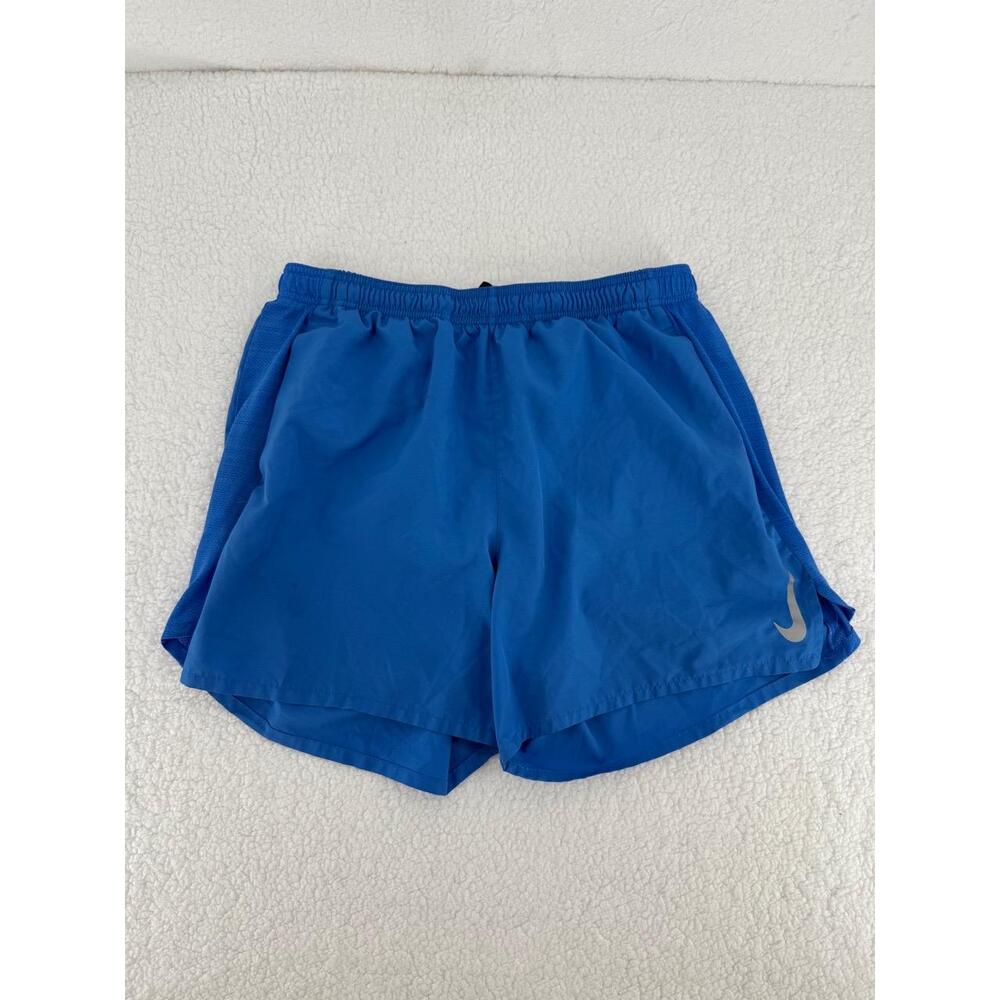 Nike‎ Blue Nike Logo Elastic Waistband Athletic Casual Shorts Size Large Women